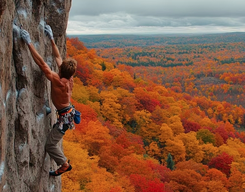 What Equipment and Precautions Do I Need to Bring When Playing Rock Climbing Outdoors in Autumn?