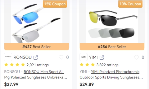 Sunglasses Deals:YIMI polarized color-changing sunglasses are a must-have for cycling, fishing, hiking and traveling