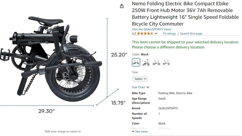 Bike Deals: Nemo Folding Electric Bike Is Great for Commuting and Riding